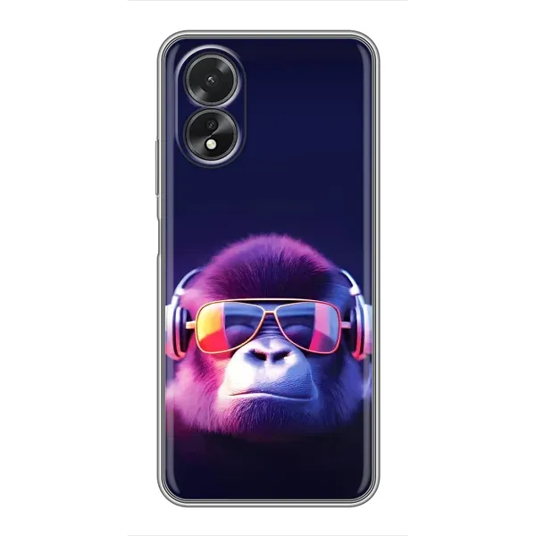 Чехол с рисунком «Стильная обезьяна» для OPPO A17 Чехол с рисунком «Стильная обезьяна» для OPPO A17
