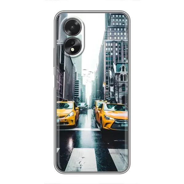 Чехол с рисунком «Такси» для OPPO A17