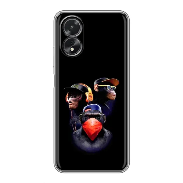 Чехол с рисунком «Три обезьяны» для OPPO A17 Чехол с рисунком «Три обезьяны» для OPPO A17