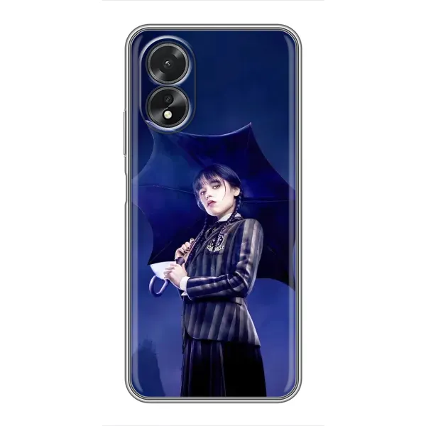 Чехол с рисунком «Уэнсдей с зонтом» для OPPO A17 Чехол с рисунком «Уэнсдей с зонтом» для OPPO A17