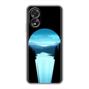 Летний Чехол на Oppo A17 (Синий Водопад)