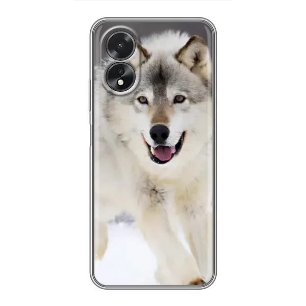 Чехол с рисунком «Волк на снегу» для OPPO A17 Чехол с рисунком «Волк на снегу» для OPPO A17