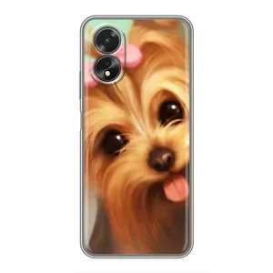 Чехол (ТПУ) Милые собачки для Oppo A17 (Йоршенский терьер)