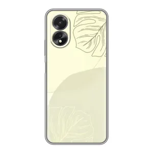 Чохол квітковий дизайн для Oppo A17 (Зелений фон)