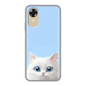 Чехол на тематику: Коты для OPPO A17k (Белый кот)