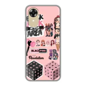 Чехлы с картинкой для Oppo A17k (BLACK PINK коллаж)