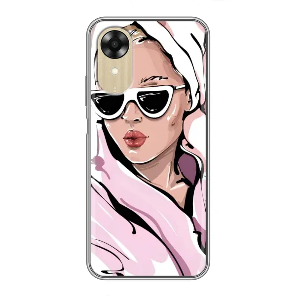 Чехол с рисунком «Девушка в халате» для OPPO A17k