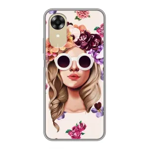 Чехол с картинкой Модные Девчонки Oppo A17k (Девушка в очках)