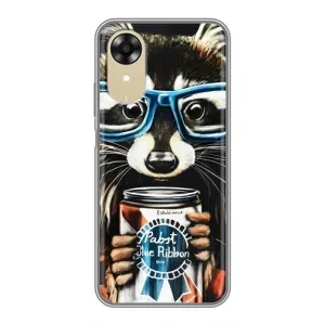 Силіконовий Чохол з Энотами на Oppo A17k (Єнот в окулярах)