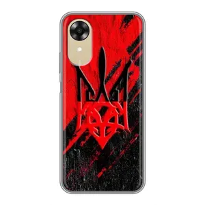 Чехлы УПА (Красно-Чёрный) на Oppo A17k (Герб в цвете УПА)