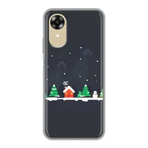 Силіконовий бампер на різдво для Oppo A17k (Місто зимове)