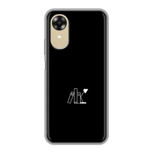 Чохол з картинками на чорному фоні для Oppo A17k (Книжки)