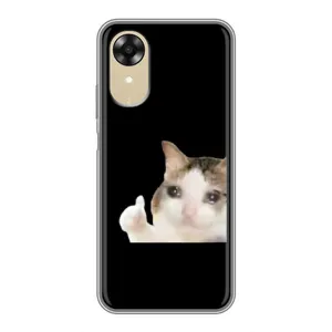 Бампер з принтом Меми для Oppo A17k (Кіт у сльозах)