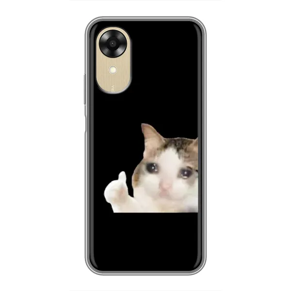 Чехол с рисунком «Кот в слезах» для OPPO A17k Чехол с рисунком «Кот в слезах» для OPPO A17k