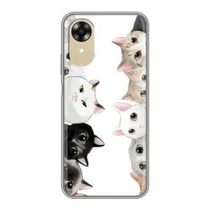 Силиконовый чехол с котиком для Oppo A17k (Коты)