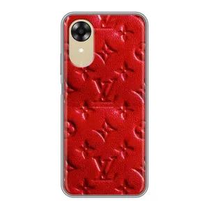 Текстурный Чехол Louis Vuitton для (Красный ЛВ)