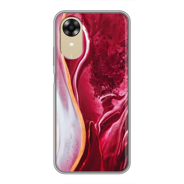 Чехол с рисунком «Красный мрамор» для OPPO A17k Чехол с рисунком «Красный мрамор» для OPPO A17k
