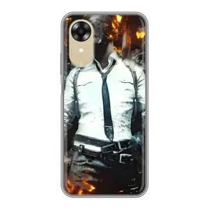 Силиконовый чехол с картинкой "Герой Pubg" на Oppo A17k (Man Пубг)
