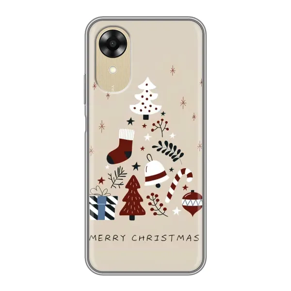 Чехол с рисунком «Merry Christmas» для OPPO A17k Чехол с рисунком «Merry Christmas» для OPPO A17k