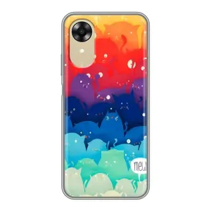 Силиконовый чехол с котиком для Oppo A17k (Mew)