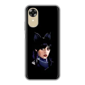 Чехлы с принтом Уэнсдей на Oppo A17k (Милая Уэнсдей)