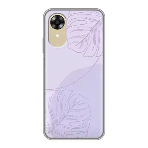 Чохол квітковий дизайн для Oppo A17k (Монстера фіолетова)