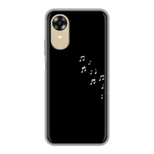 Чохол з картинками на чорному фоні для Oppo A17k (Ноти)