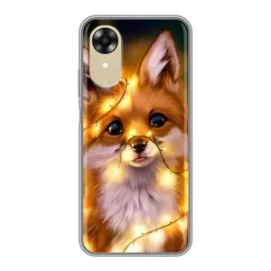 Чехол с Лисичкой для Oppo A17k (Новогодний лисенок)