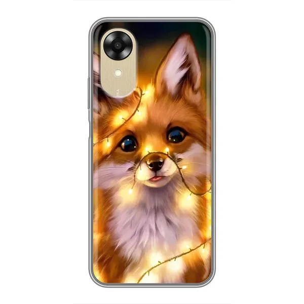 Чехол с рисунком «Новогодний лисенок» для OPPO A17k