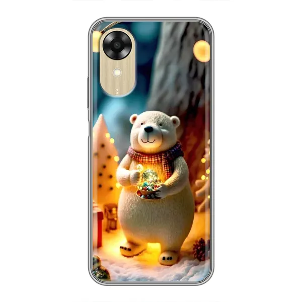 Чехол с рисунком «Новогодний ведмеженок» для OPPO A17k