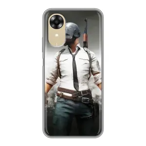 Силиконовый чехол с картинкой "Герой Pubg" на Oppo A17k (Пабг)