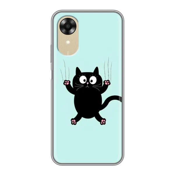 Чехол с рисунком «Падающий кот» для OPPO A17k Чехол с рисунком «Падающий кот» для OPPO A17k