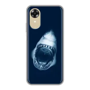 Силиконовый бампер с картинкой животных для Oppo A17k (Пасть Акулы)