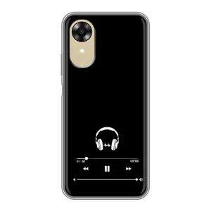 Чохол з картинками на чорному фоні для Oppo A17k (Плеєр)
