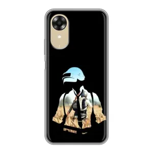 Силиконовый чехол с картинкой "Герой Pubg" на Oppo A17k (Пубг мен)