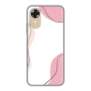 Чохол квітковий дизайн для Oppo A17k (Рожевий фон)