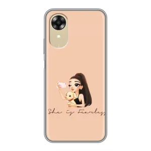 Силиконовый Чехол на Oppo A17k с картинкой Стильных Девушек (С собакой)