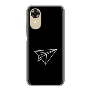 Чохол з картинками на чорному фоні для Oppo A17k (Літак)