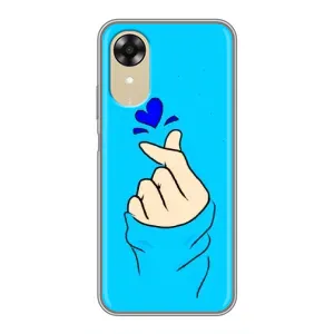 Чохол (Знак сердечка) для Oppo A17k (Сердечко на синоьому)