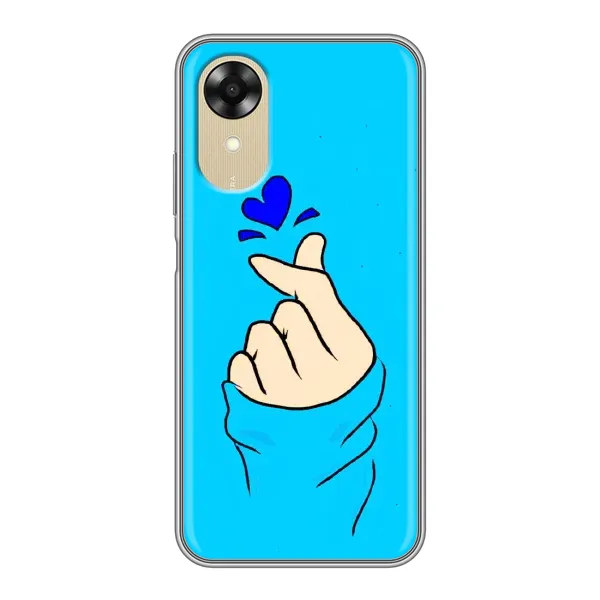 Чехол с рисунком «Сердце на синем» для OPPO A17k Чехол с рисунком «Сердце на синем» для OPPO A17k