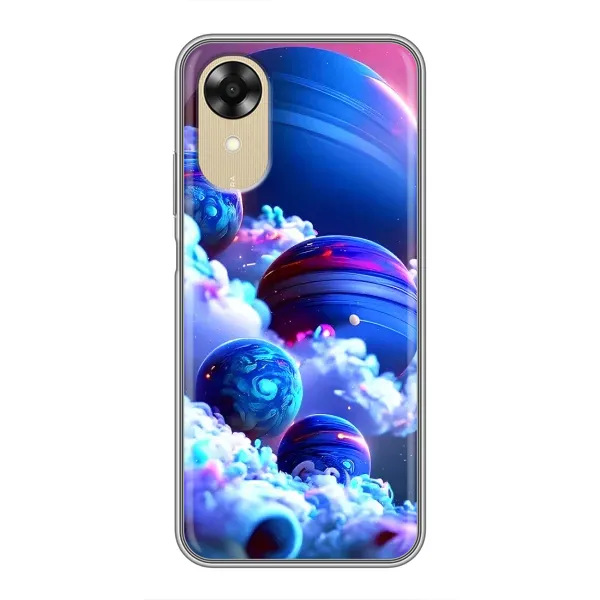 Чехол с рисунком «Синие планеты» для OPPO A17k Чехол с рисунком «Синие планеты» для OPPO A17k
