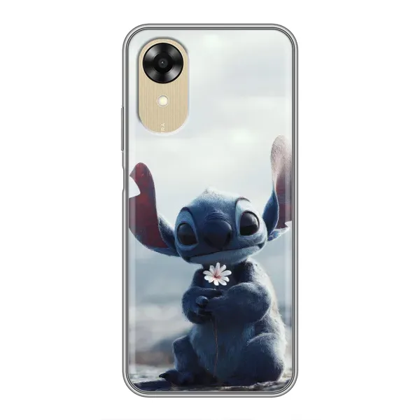 Чехол с рисунком «Стич с цветочком» для OPPO A17k Чехол с рисунком «Стич с цветочком» для OPPO A17k