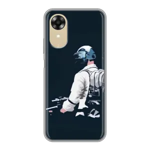 Силиконовый чехол с картинкой "Герой Pubg" на Oppo A17k (В экиперовке)