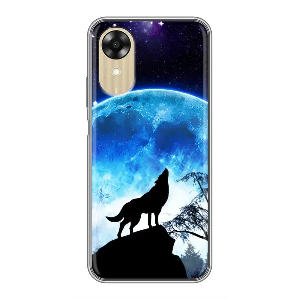 Чехол с рисунком «Воет на луну» для OPPO A17k Чехол с рисунком «Воет на луну» для OPPO A17k