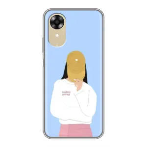 Силиконовый Чехол на Oppo A17k с картинкой Стильных Девушек (Желтая кепка)