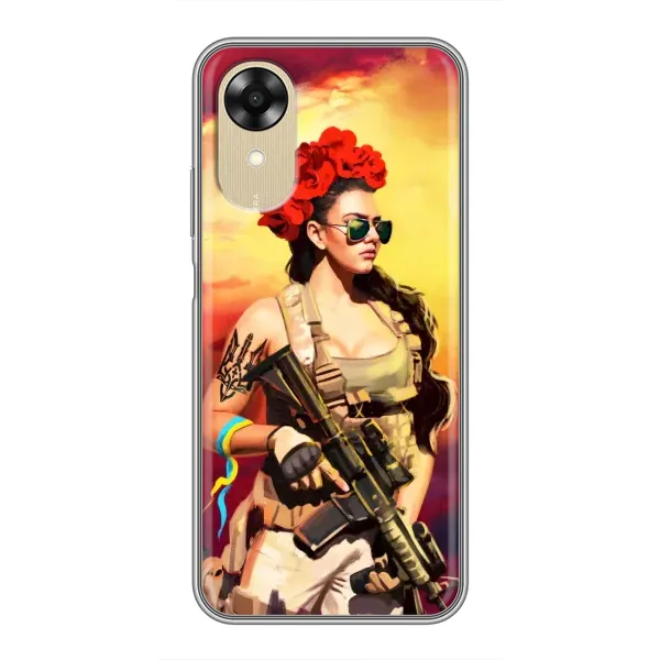 Чехол с рисунком «Женщина солдат» для OPPO A17k Чехол с рисунком «Женщина солдат» для OPPO A17k