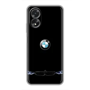 Силіконовий бампер з картинкою машини на Oppo A18 (Чорний BMW)