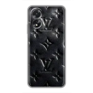 Текстурный Чехол Louis Vuitton для Оппо А18 (Черный ЛВ)