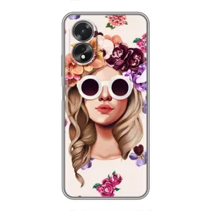 Чехол с картинкой Модные Девчонки Oppo A18 (Девушка в очках)