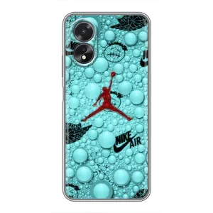 Силиконовый Чехол Nike Air Jordan на Оппо А18 (Джордан Найк)